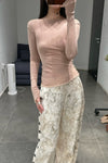 BASERANGE Ribbed Long Sleeve Top T-shirt TTVL Collection France BAS-TTVL-RB-SP24-HAPTIC TTVL